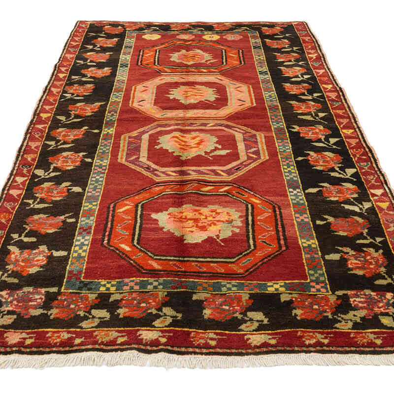 Vintage Turkish Hand-Knotted Rug - 4' 3" x 7' 9" (51" x 93") - K0081056