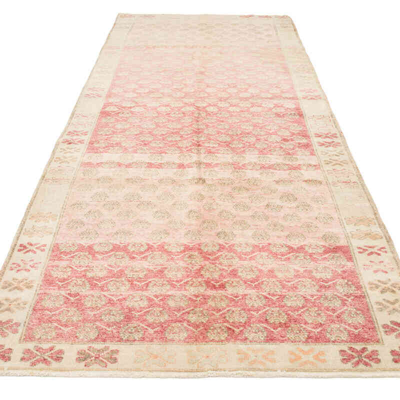 Vintage Turkish Hand-Knotted Runner - 3' 10" x 10' 7" (46" x 127") - K0081058