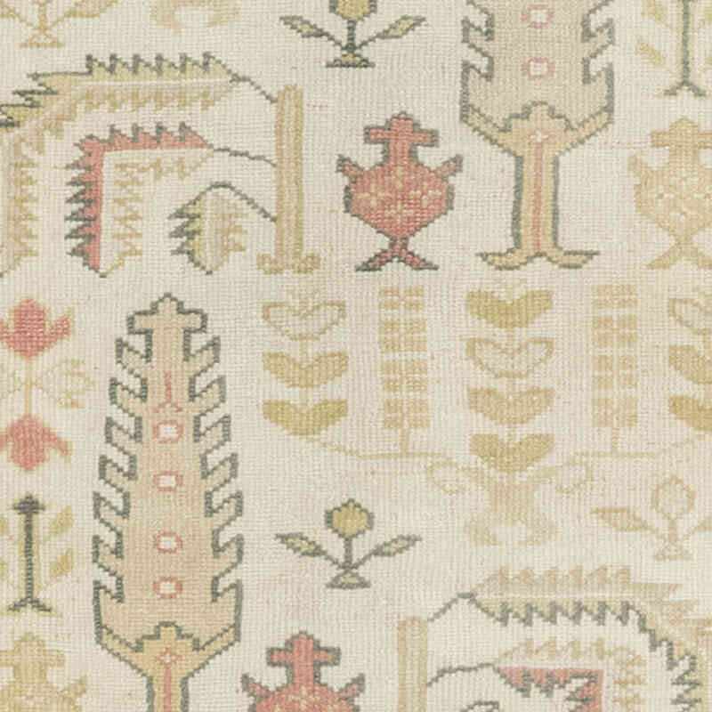Pasillo Vintage Turco Anudado a Mano - 76 cm x 461 cm - K0081060
