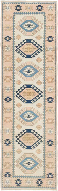 Vintage Turkish Hand-Knotted Runner - 2' 7" x 8' 7" (31" x 103")