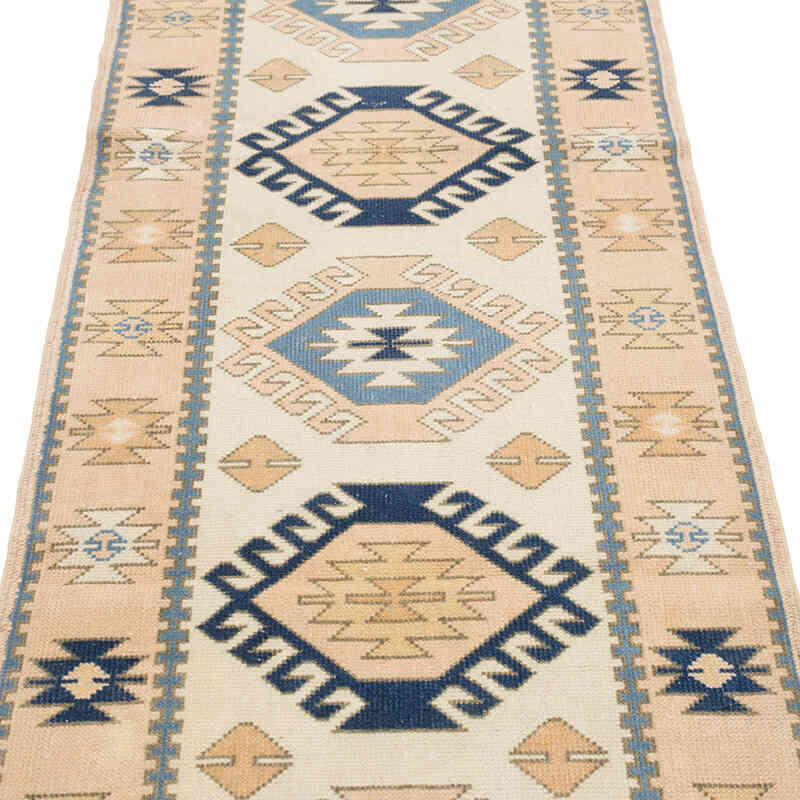 Pasillo Vintage Turco Anudado a Mano - 80 cm x 262 cm - K0081068