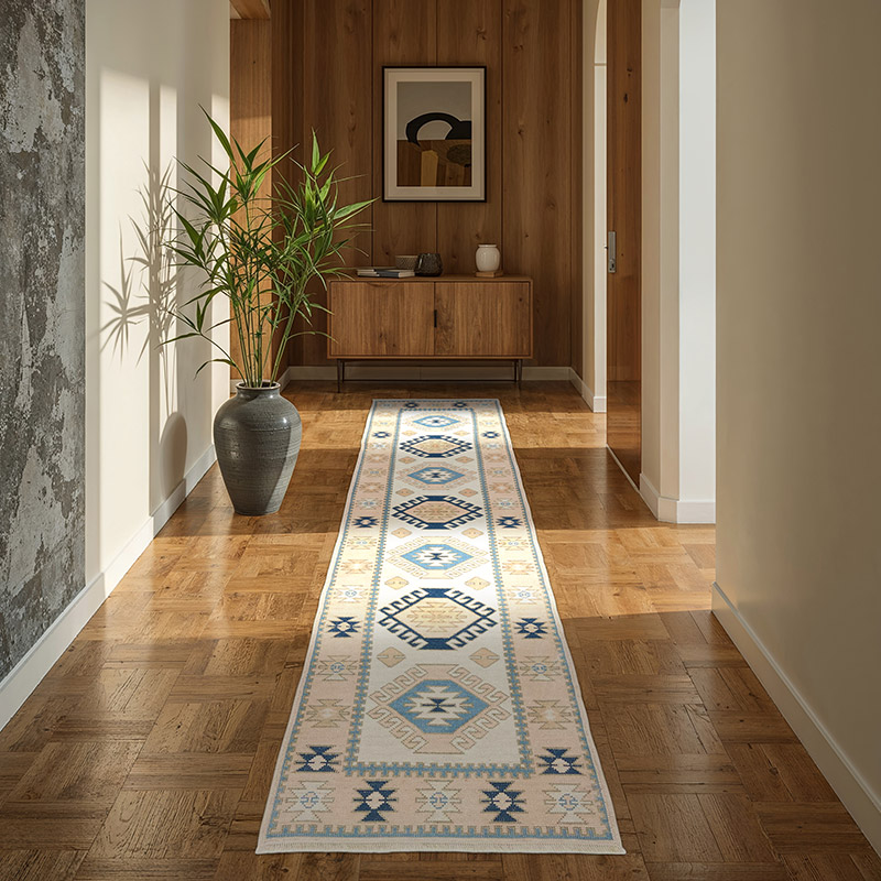 Pasillo Vintage Turco Anudado a Mano - 80 cm x 262 cm - K0081068