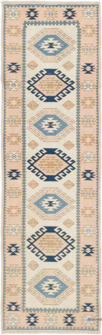 Vintage Turkish Hand-Knotted Runner - 2' 7" x 8' 7" (31" x 103")