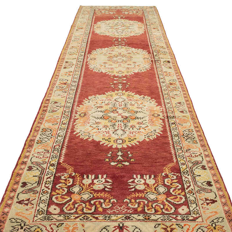 Vintage Turkish Hand-Knotted Runner - 3' 3" x 12' 2" (39" x 146") - K0081078