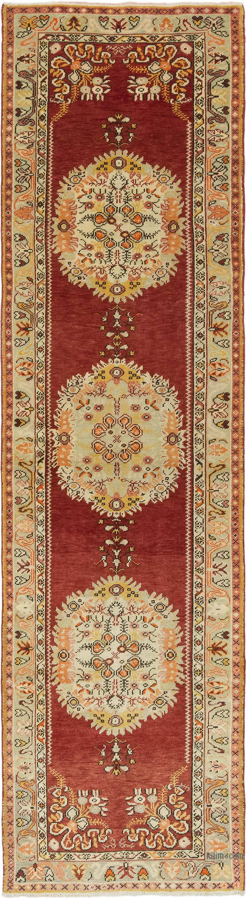 Vintage Turkish Hand-Knotted Runner - 3' 3" x 12' 2" (39" x 146") - K0081078