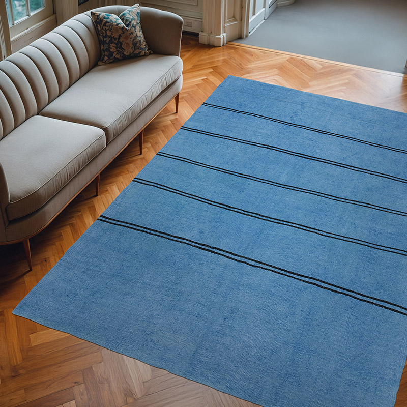 Vintage Anatolian Hemp Kilim Rug - 6' 6" x 9' 3" (78" x 111") - K0081080