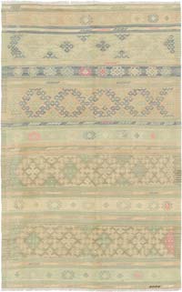 Vintage Manisa Kilim Rug - 4' 9" x 7' 7" (57" x 91")