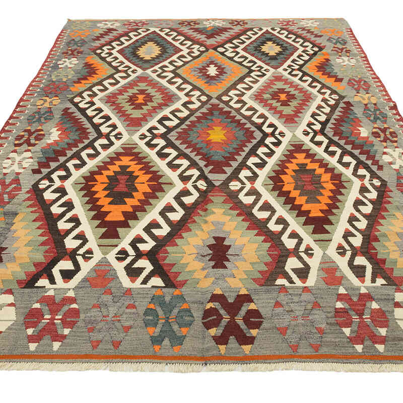Vintage Aydin Kilim Rug - 5' 4" x 9' 7" (64" x 115") - K0081087