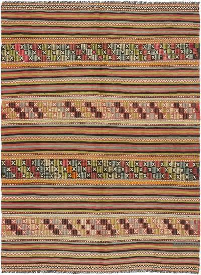 Vintage Manisa Kilim Rug - 5'  x 6' 9" (60" x 81")