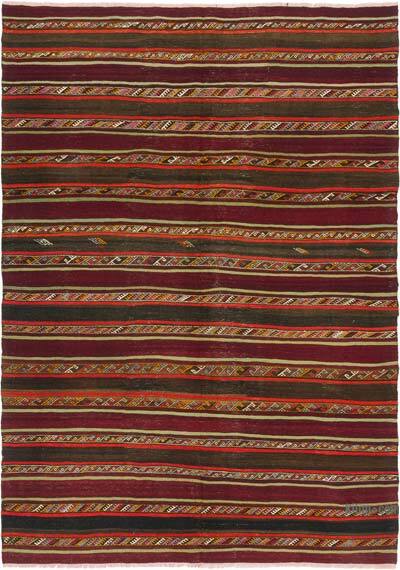 Vintage Sivas Kilim Rug - 6' 5" x 9' 5" (77" x 113")