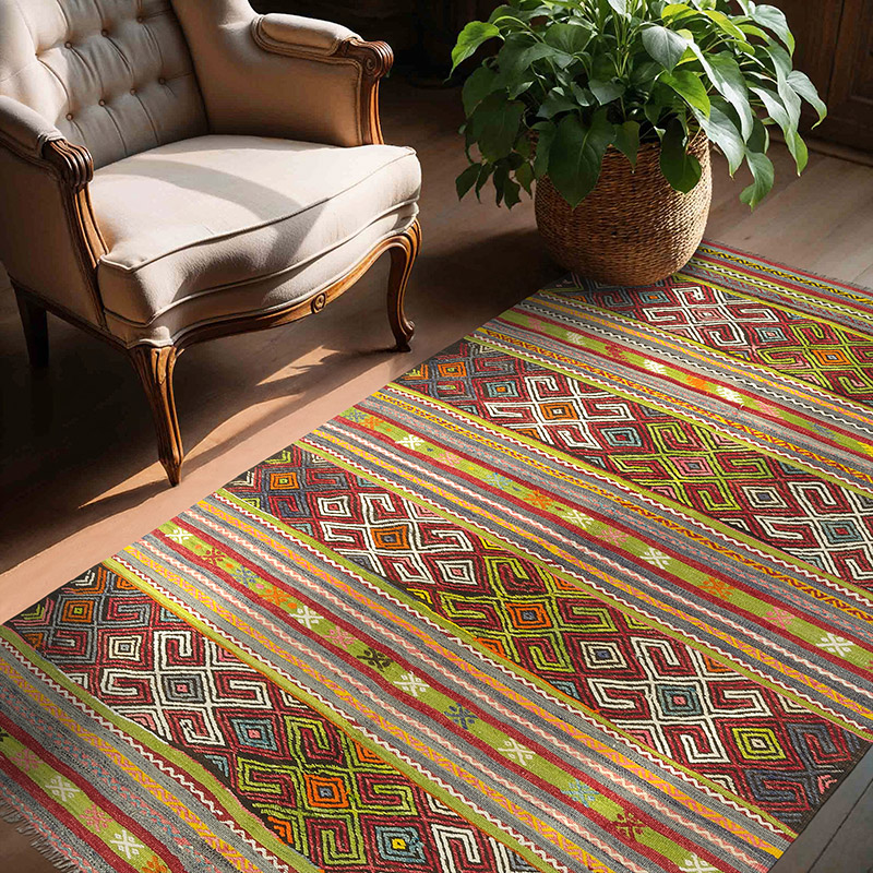Vintage Manisa Kilim Rug - 4' 11" x 7' 1" (59" x 85") - K0081102