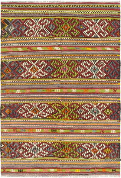 Vintage Manisa Kilim Rug - 4' 11" x 7' 1" (59" x 85")