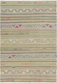 Vintage Oushak Kilim Rug - 5' 5" x 7' 9" (65" x 93")