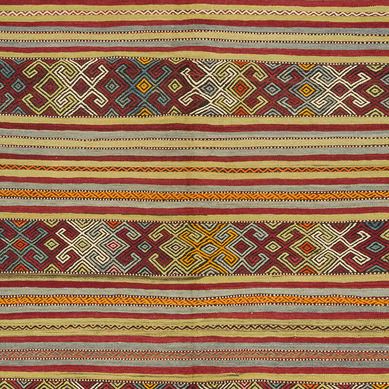 Vintage Manisa Kilim Rug - 5' 6" x 7' 3" (66" x 87") - K0081115