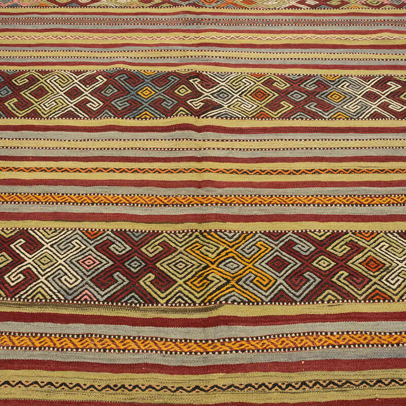Vintage Manisa Kilim Rug - 5' 6" x 7' 3" (66" x 87") - K0081115