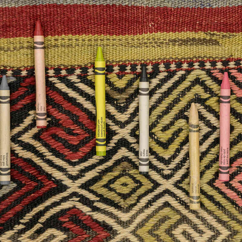 Vintage Manisa Kilim Rug - 5' 6" x 7' 3" (66" x 87") - K0081115