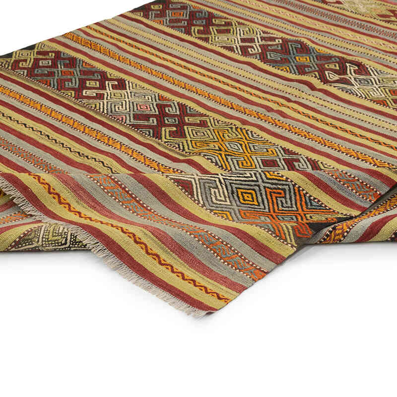 Vintage Manisa Kilim Rug - 5' 6" x 7' 3" (66" x 87") - K0081115