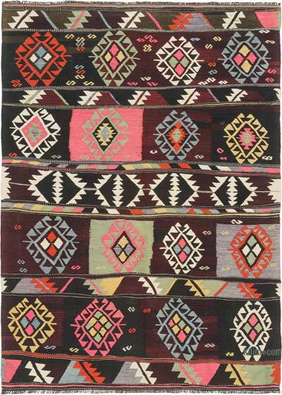 Vintage Karakecili Kilim Rug - 5' 1" x 7' 1" (61" x 85")