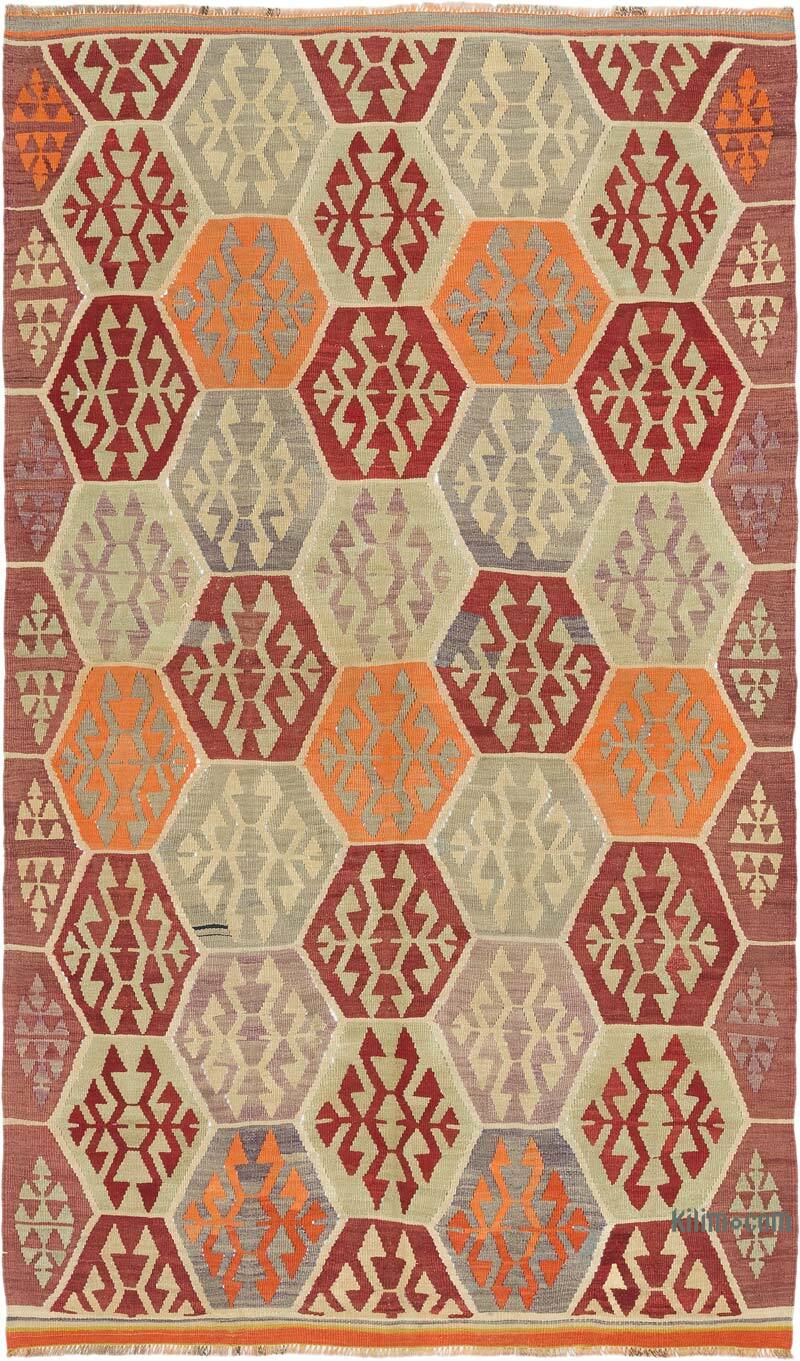 Vintage Milas Kilim Rug - 5' 3" x 8' 10" (63" x 106") - K0081127