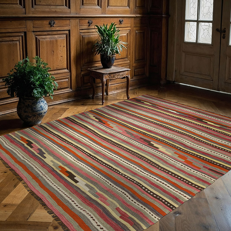 Vintage Mihalic Kilim Rug - 5' 11" x 7' 5" (71" x 89") - K0081139