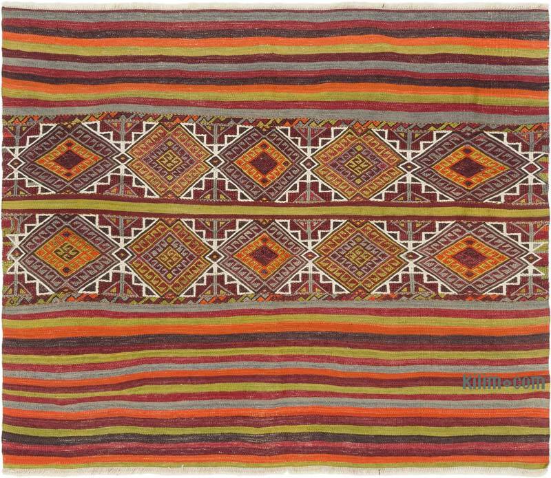 Alfombra Vintage Afyon Kilim - 134 cm x 112 cm - K0081143