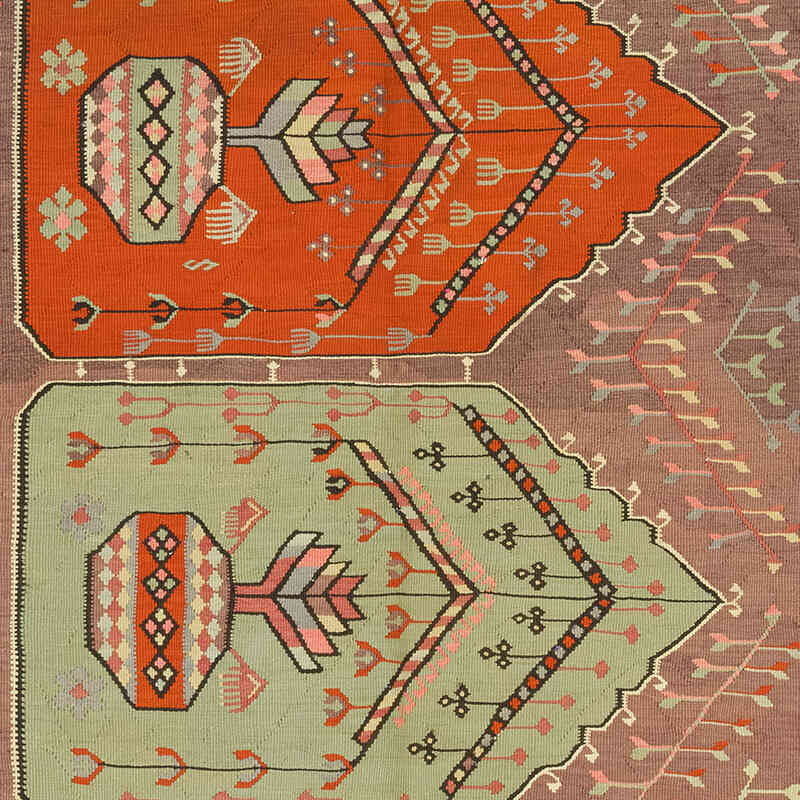 Alfombra Vintage Artvin Kilim - 121 cm x 237 cm - K0081156