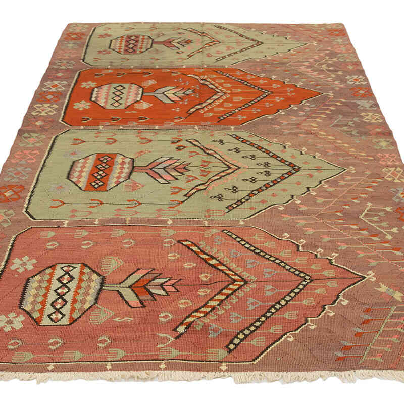 Alfombra Vintage Artvin Kilim - 121 cm x 237 cm - K0081156