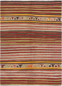 Vintage Konya Kilim Rug - 4' 11" x 6' 8" (59" x 80")