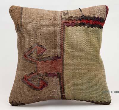 Kilim Pillow Cover - 1' 4" x 1' 4" (16" x 16")
