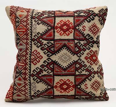 Kilim Pillow Cover - 1' 4" x 1' 4" (16" x 16")