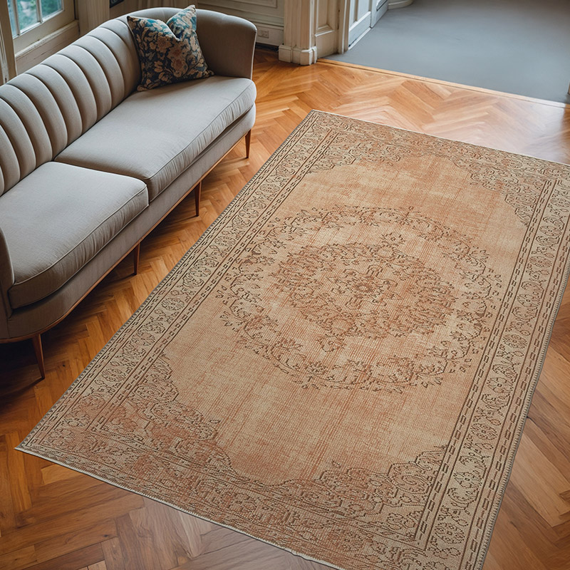 Over-dyed Vintage Hand-Knotted Turkish Rug - 5' 11" x 9' 1" (71" x 109") - K0081829