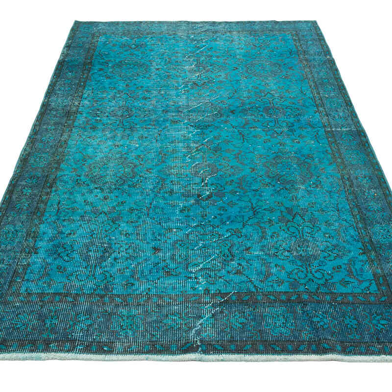 Over-dyed Vintage Hand-Knotted Turkish Rug - 3' 8" x 6' 10" (44" x 82") - K0081832