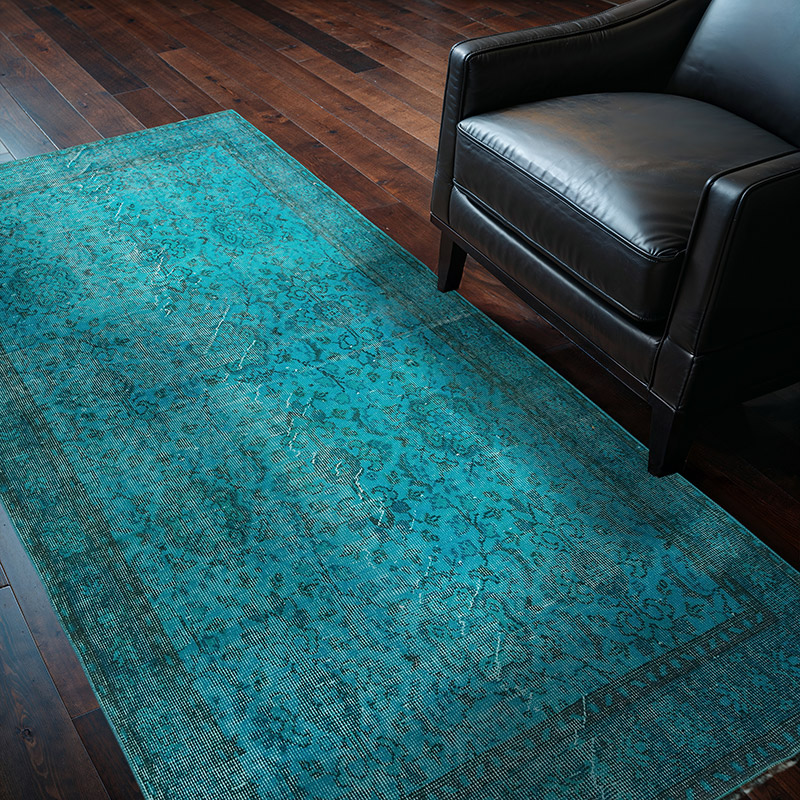 Alfombra Turca Vintage Sobre-teñida - 112 cm x 208 cm - K0081832