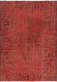Alfombra Turca Vintage Sobre-teñida - 160 cm x 226 cm