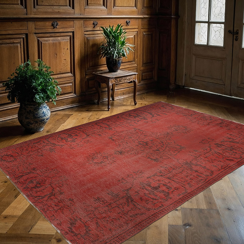 Alfombra Turca Vintage Sobre-teñida - 160 cm x 226 cm - K0081834