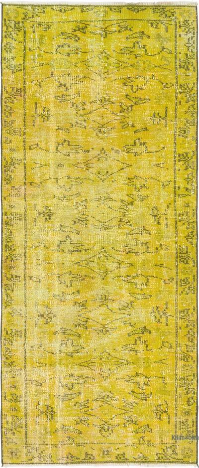 Over-dyed Vintage Hand-Knotted Turkish Rug - 2' 9" x 6' 4" (33" x 76")
