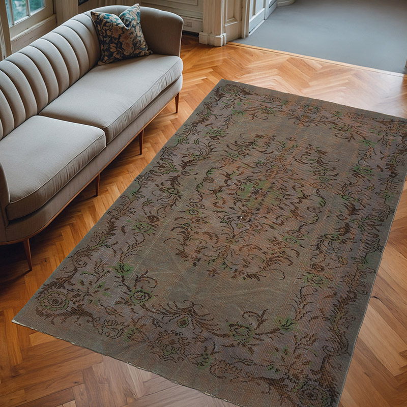Alfombra Turca Vintage Sobre-teñida - 190 cm x 297 cm - K0081839