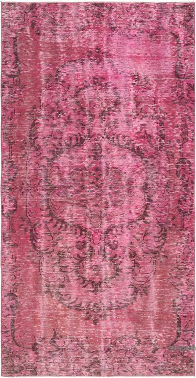 Alfombra Turca Vintage Sobre-teñida - 127 cm x 246 cm