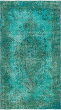 Over-dyed Vintage Hand-Knotted Turkish Rug - 3' 10" x 6' 11" (46" x 83")