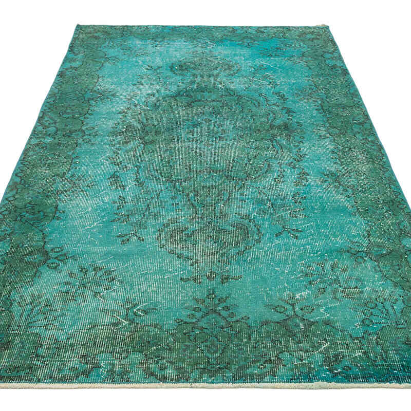 Over-dyed Vintage Hand-Knotted Turkish Rug - 3' 10" x 6' 11" (46" x 83") - K0081842