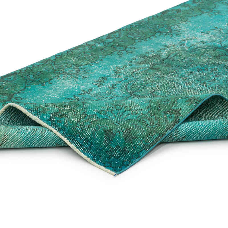 Over-dyed Vintage Hand-Knotted Turkish Rug - 3' 10" x 6' 11" (46" x 83") - K0081842