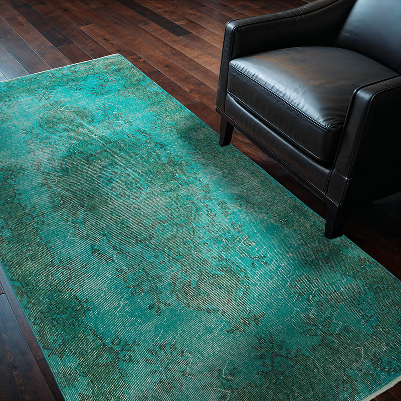 Alfombra Turca Vintage Sobre-teñida - 117 cm x 210 cm - K0081842