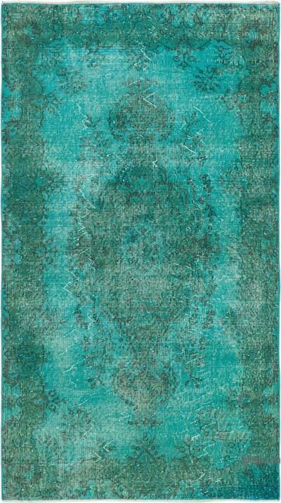 Alfombra Turca Vintage Sobre-teñida - 117 cm x 210 cm