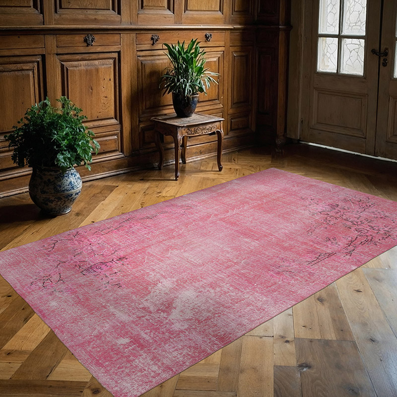 Over-dyed Vintage Hand-Knotted Turkish Rug - 4' 8" x 7' 10" (56" x 94") - K0081843