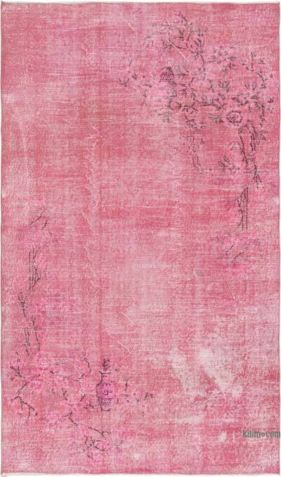 Alfombra Turca Vintage Sobre-teñida - 141 cm x 238 cm