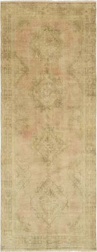 Alfombra Vintage Turca Anudada a Mano - 145 cm x 375 cm