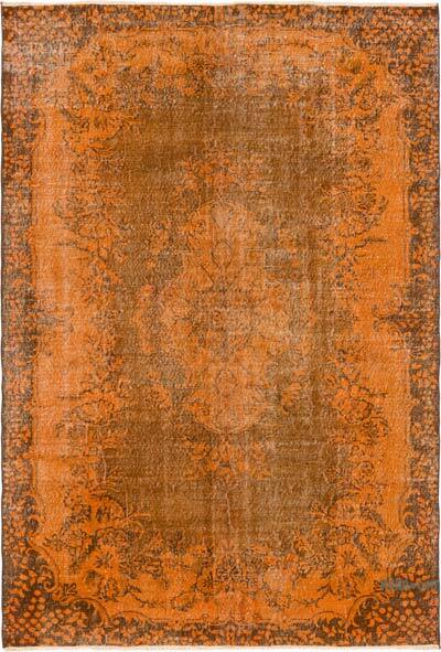 Over-dyed Vintage Hand-Knotted Turkish Rug - 6' 4" x 9' 3" (76" x 111")