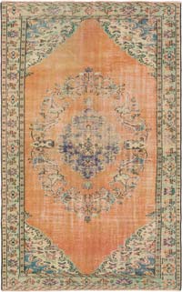 Vintage Turkish Hand-Knotted Rug - 6'  x 9' 6" (72" x 114")