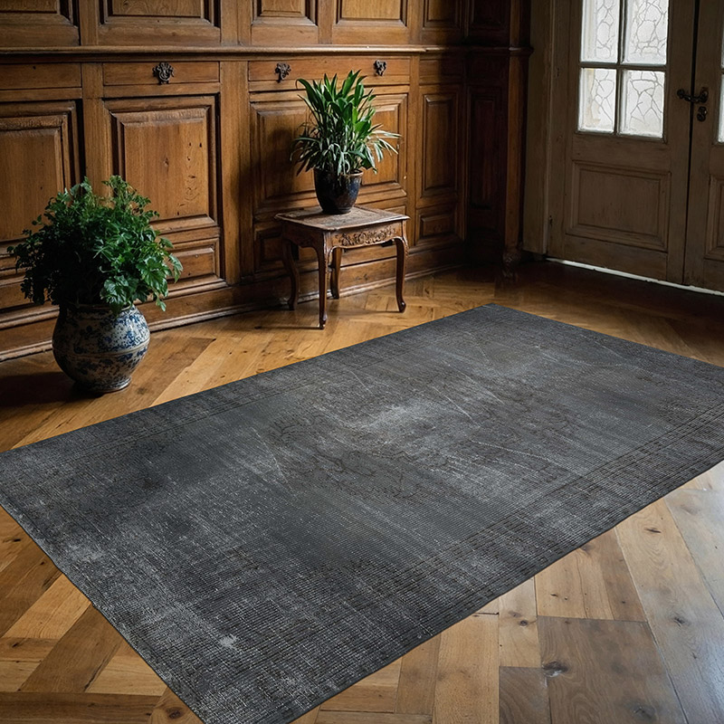 Over-dyed Vintage Hand-Knotted Turkish Rug - 5' 5" x 8' 8" (65" x 104") - K0081854
