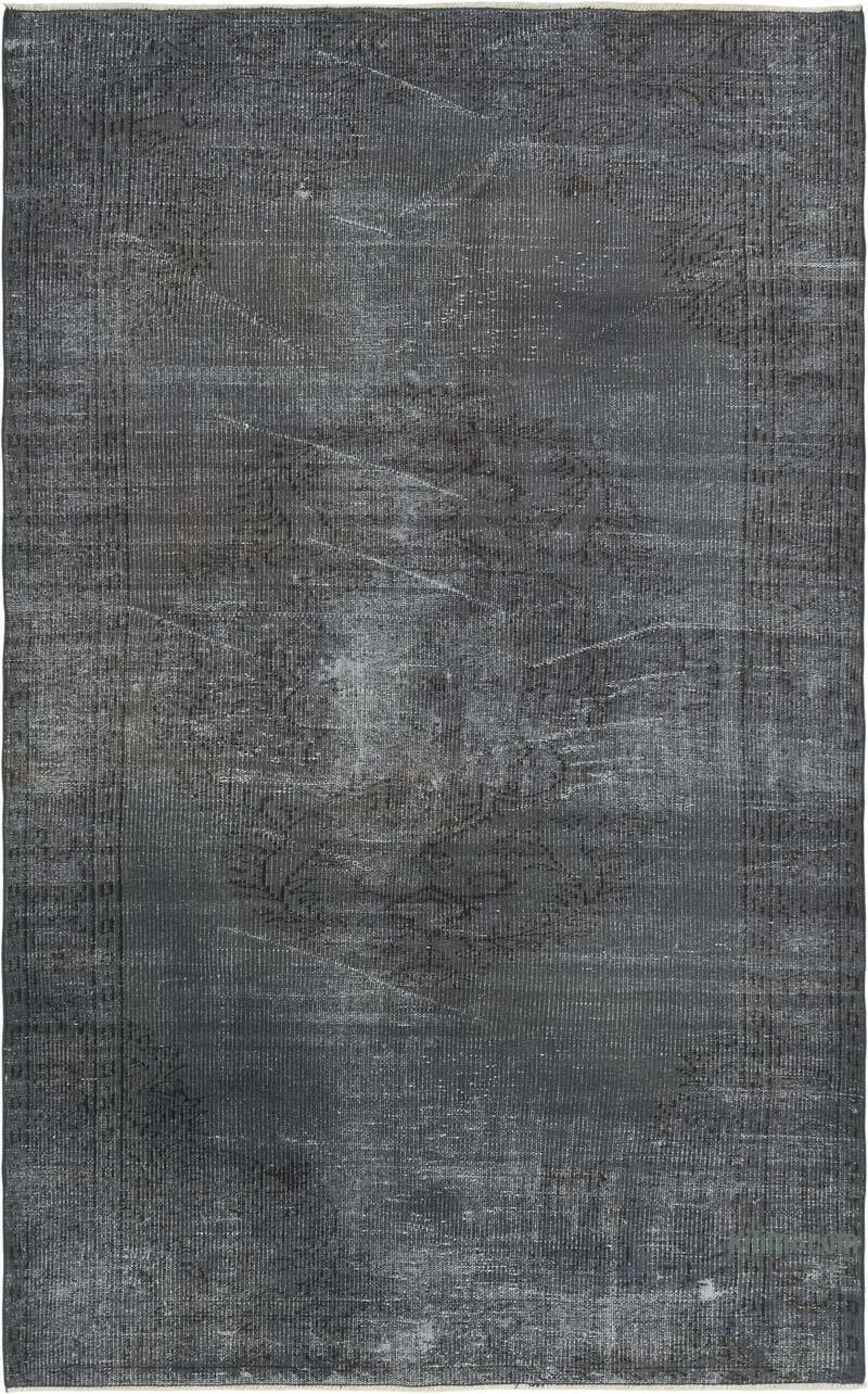 Over-dyed Vintage Hand-Knotted Turkish Rug - 5' 5" x 8' 8" (65" x 104") - K0081854